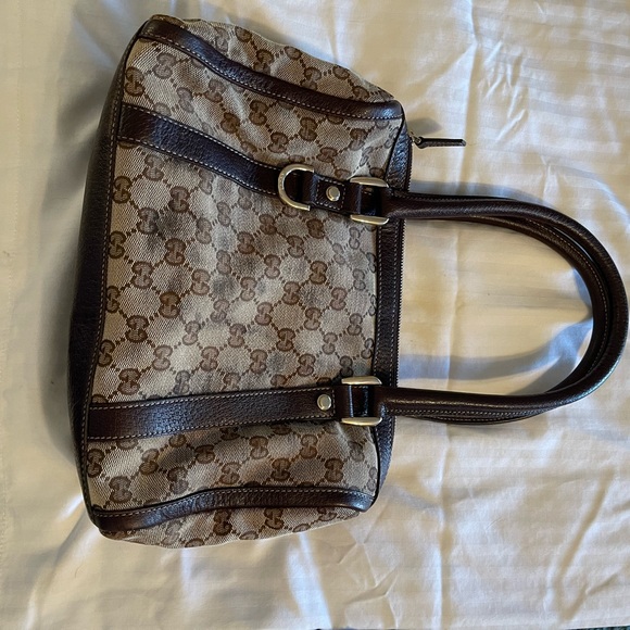 GUC Gucci Monogram Canvas Abbey Handbag - Picture 4 of 16